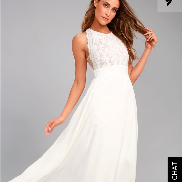 lulus ivory lace dress